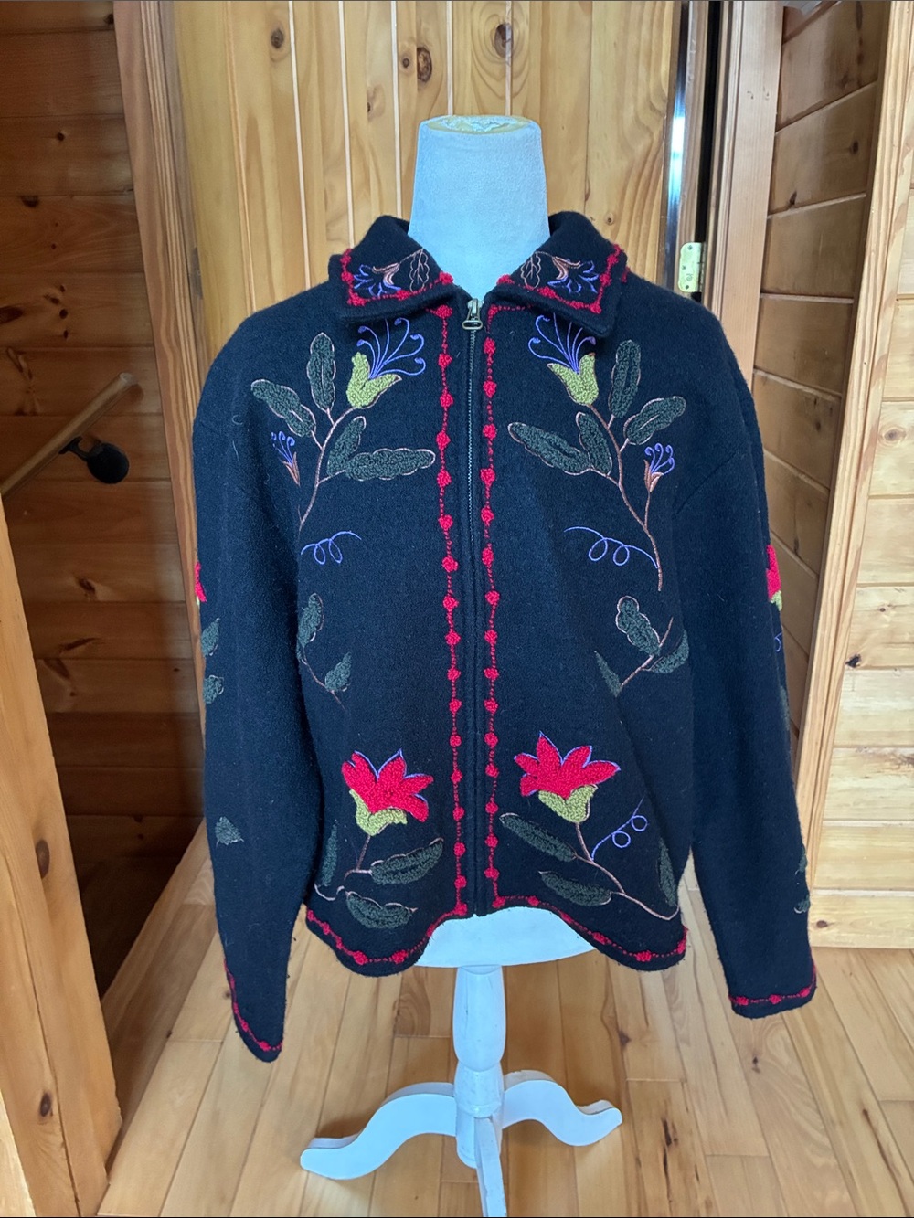 Orvis vintage wool embroidered jacket